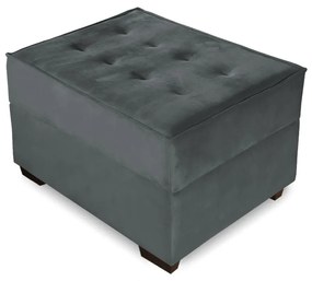 Puff Decorativo Coímbra 60x80 Suede Cinza