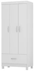 Guarda Roupa 3 Portas 1 Gaveta Prince D02 Branco - Mpozenato