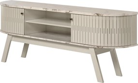 Rack TV 75 Pol 183cm Bancada para Sala Enzari Calacata/Off White M20 - D'Rossi