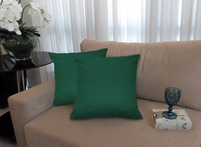 Kit 2 Almofadas Decorativas 50x50 Tecido Suede Verde Bandeira