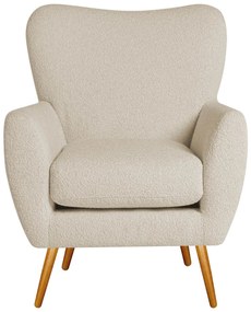 Poltrona Decorativa Luxo Moderna Sala de Estar Recepção Amélia Bouclé
