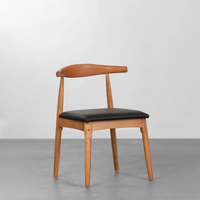 Cadeira Elbow Natural e Preto - Cadeira Elbow - Natural e Preto