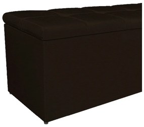 Calçadeira Estofada Manchester 90 cm Solteiro Corano Marrom - ADJ Decor