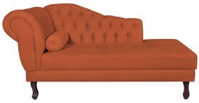 Recamier Diana 185cm Lado Direito Suede Terracota - ADJ Decor