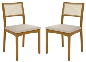 Conjunto 02 Cadeiras de Jantar Hong - Wood Prime LC 20196