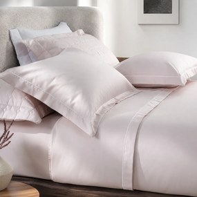Jogo 2 Fronhas Kacyumara 200 Fios Festone Classico 50x70cm - Rose  Rose