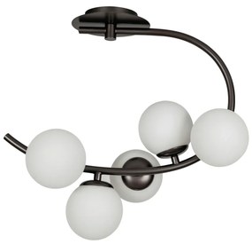 Plafon Astral 49X50X30Cm 5Xg9 Globo Ø12Cm - Usina 16945/5 (BT - Branco Texturizado, FOSCO)