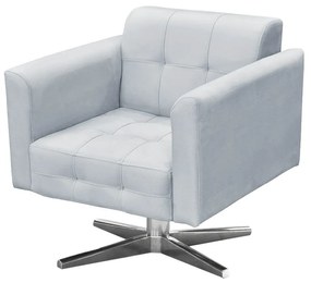 KIT 02 POLTRONAS GIRATORIA ELISA SUEDE B - Cinza