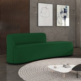 Sofá 4 Lugares Orgânico 220 cm Morgan Suede D03 - D'Rossi - Verde