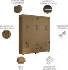 Guarda Roupa Casal 180cm 10 Portas Deno Atacama A15 - Mpozenato