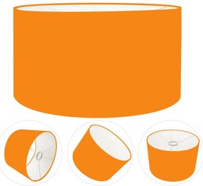 Cúpula Abajur Cilíndrica Cp-7024 Ø50x25cm Laranja