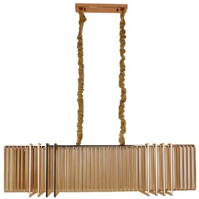 Pendente Metal Cristal Dourado Champanhe Bell