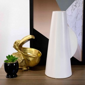Vaso Decorativo Cilíndrico em Poliresina 33x16x16 cm - D'Rossi