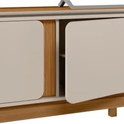 Rack Para Sala de TV 70 Polegadas 200cm Nice L06 Nature/Off - Mpozenat
