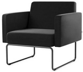 Poltrona Pix Assento Crepe Base Aco Preta - 55036 Sun House
