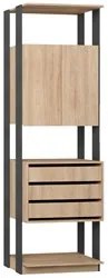 Guarda Roupa Closet Clothes 1006 2 Portas Carvalho/Espresso - BE Mobil