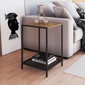 Mesa Lateral New 40 cm Vermont e Preto - D'Rossi