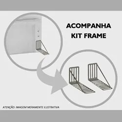 Cabeceira com Base Cama Box Baú Casal 138x188cm Hit ID5 Corano Preto/L