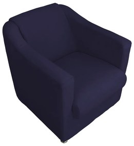 Poltrona Decorativa Cecilia Suede Azul Marinho