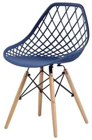 Cadeira Veneza Azul Base Madeira 80cm - 62589 Sun House