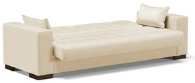 Sofá Cama Casal 3 Lugares 210cm Lisboa Corino  D03 - D'Rossi - Bege