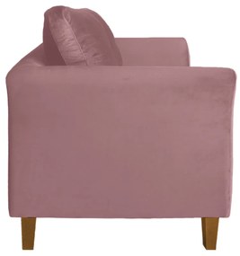 Poltrona Ibis Decorativa Suede Rosê