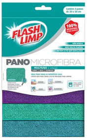Pano Microfibra Multiuso - 3 Peças