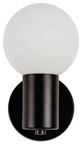 Arandela Nikko Ø12X18X15,5Cm C/ 1 Globos 1Xg9 / Haste Fixa / Globo Ø12... (BT / DR-V - Branco Texturizado / Dourado Escovado, CLEAR)