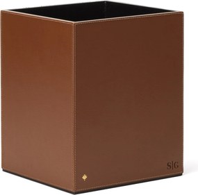 Lixeira Aberta p/ Escritório Sottile Casa em Couro PU - Havana  Havana