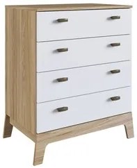 Cômoda Infantil 4 Gavetas 71cm Favo de Mel 003 Itapuã/Branco - Complet
