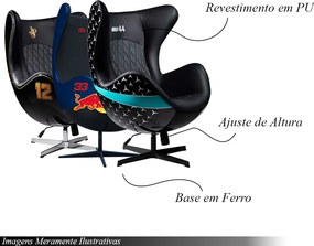 Conjunto 3 Poltronas Decorativas Egg Chair Hamilton Nº44/Lotus 12/RB Nº 33 G53 - Gran Belo