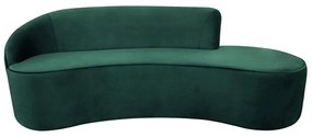 Sofá 3 Lugares Eros D07 Curvo 210cm Braço Esquerdo Veludo Esmeralda - D'Rossi