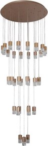 Pendente Led Aluminio Champagne 142W 3000K Capsula