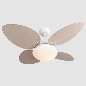 Ventilador De Teto Metal Mdf Juta Natural Vime