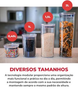 Kit básico com 5 potes + 1 pote de 1 litro de brinde