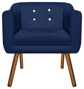 POLTRONA JULIA SUEDE AZUL MARINHO COM ST