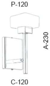 Arandela Cubo Flat Led Integrado 5,5W 2700K 12X12X23Cm Metal E Vidro |... (COBRE BRILHO, 110V)