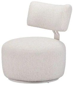 Poltrona Amore Giratória Boucle Italy Base Off White - 78193 Sun House