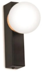 Arandela Point Slim 09X06X13Cm Globo Ø06Cm 1Xg9 - Old Artisan Ar-5563 (DOURADO FOSCO, FOSCO (Branco))