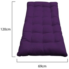 Kit Almofadas para Poltrona e Puff Costela Suede Roxo - ADJ Decor
