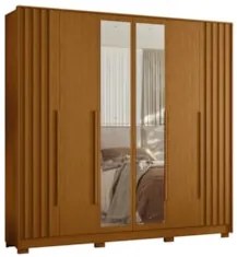 Guarda Roupa Casal 237cm com Espelho Vinna A02 Cinamomo - Mpozenato