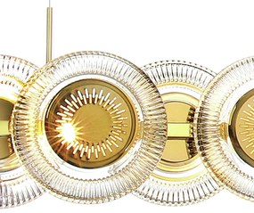 Pendente Sunflower Barra Linear 12X25X130Cm 06Xled 5,5W 2700K Metal Al... (GRAFITE / COBRE BRILHO, 110v)