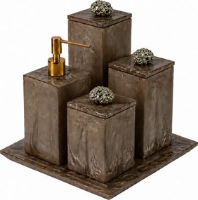 Conjunto 4 pçs Naturalle Pirita - Champagne - Gold Gold