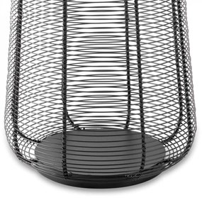 Lanterna Decorativa em Metal Preto 60x23x23 cm - D'Rossi