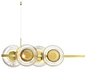 Pendente Sunflower Barra Linear 12X25X130Cm 06Xled 5,5W 2700K Metal Al... (GRAFITE / COBRE BRILHO, 110v)