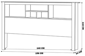 Cabeceira para Cama de Casal Cuba Branco G68 - Gran Belo