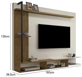 Painel Suspenso para TV Mirela até 65" ML01 - ADJ Decor