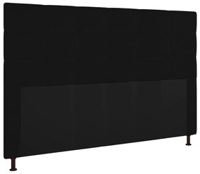 Cabeceira Stambul Para Cama Box Queen 160 cm Corino Preto - D'Rossi