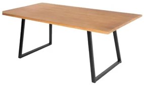 Mesa de Jantar Londres Tampo Mel Base Preta 260cm - 70452 Sun House