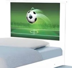 Cama Solteiro Infantil Com Auxiliar 188x88cm Futebol K06 - Mpozenato